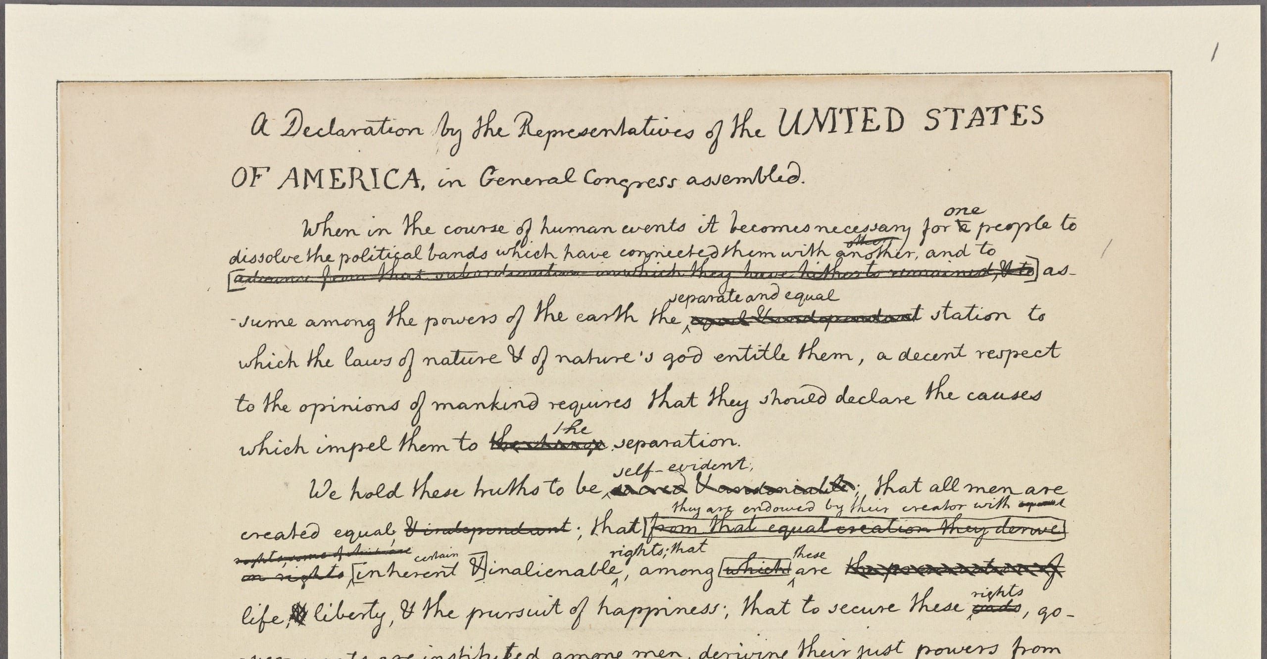 Declaration Of Independence July 4 1776 Teaching American History   Declaration Of Independence Thomas Jeffersons Handwriting E1590112393602 