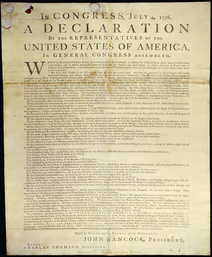 Declaration of Independence (1776)