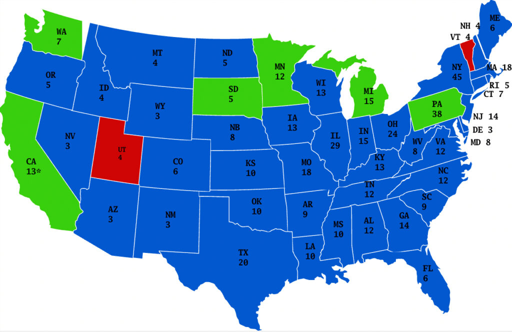 Electoral Map And Data For 1912 Teaching American History