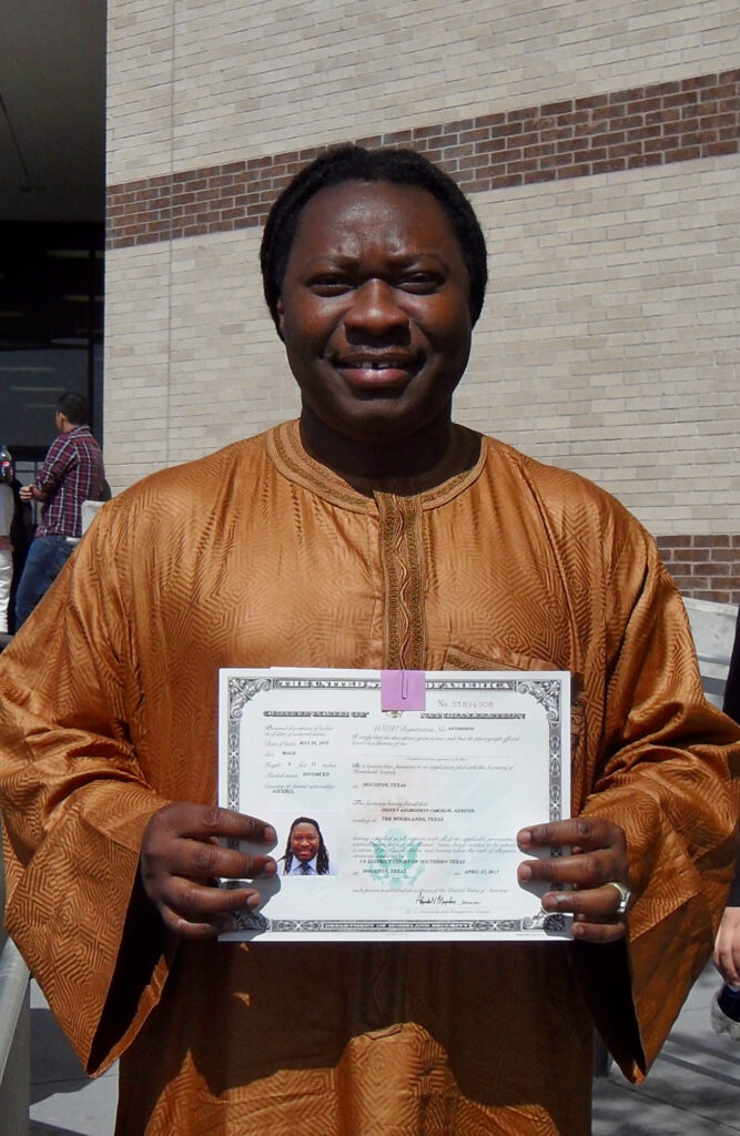 Henry Adeoye immigrated to the US from Nigeria